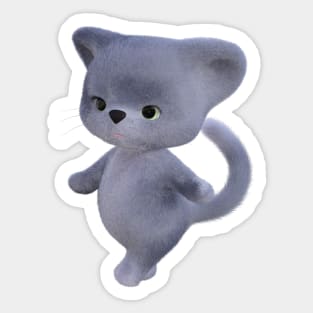 Russian Blue Kitten Sticker